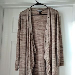 Duster Cardigan With Eyelet Detailing